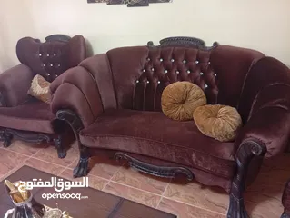  4 كنب مع سفرة زان بسعر مغري