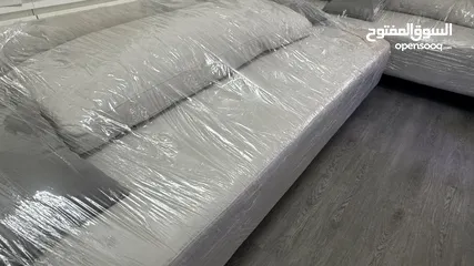  1 For sale 2 new sofas للبيع عدد 2 كنب جديدة وغير مستخدمة