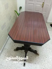  3 طاوله سفره زان بالكامل باستثناء الوجه لاتيه 18 ملم ملبس فورمايكا قشره بحاله ممتازه
