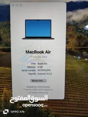  2 Mackbook Air M3 8gb 512gb 15inch