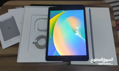  4 iPad 9 2021 Wifi+Cell Like New  ايباد 9 واي فاي وشريحة كالجديد بمشتملاته