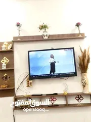  8 رف شاشة التلفزيون خشب لامنيت مميز