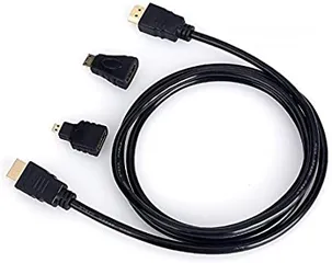  5 تحويلات 3in1 HDMI Cable To Mini Micro HDMI Adaptor Cable Kit HD 1.5M  Tablet PC
