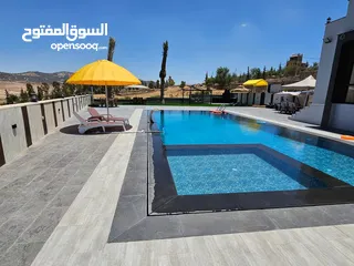  2 مزرعة وشاليه لومير للايجار اليومي في السلط جلعد اجمل منطقه مزرعه حديثه تشطيبات حديثع