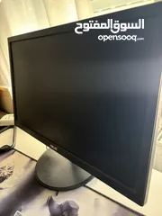 2 شاشة Asus 60hz 22 inch استعمل خفيف جدا
