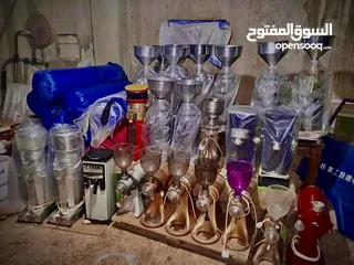  7 مطاحن قهوة ، ماكنات طحن قهوة  بحال الوكاله جميع الاحجام والاحجار واحد وثلاث فاز ، طحن بودره وجرب