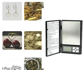  6 ميزان الذهب - ميزان الكتروني للبيع الاردن  0.01 جرام موازين مجوهرات عالية الدقة، ميزان إلكتروني