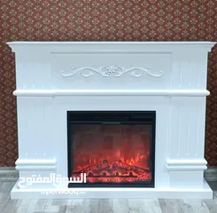  1 Electric Fireplace Heather مدفأة ديكور الحطب  المدفأة تستغل بالكهرباء وبها تدفئة التدفئة مستويات تتح