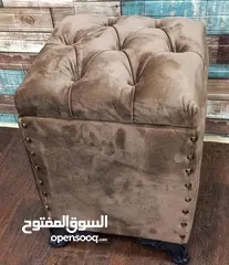  23 بفات للديكور والجلوس جميلة في المنزل يوجد بها إمكانية للتخزين متوفر جميع الألوان