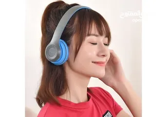  1 سماعة راس هدفون سماعات راس محيطيه شحن بلوتوث للهاتف او الكمبيوتر لاب توب صوت واضح سماعه