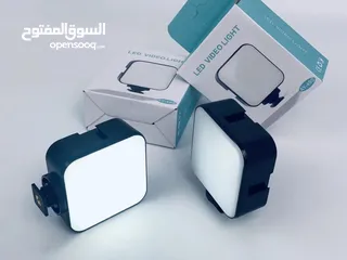  2 اضاءة كاميرا ملون مع بطاريات شحن نوع ممتاز  RGBMini Portable Fill in Camera LED Panel Video