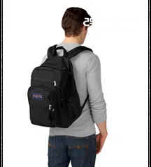  7 حقيبة ظهر JanSport Big Student باللون الأسود - تصميم واسع ومنظم.   JanSport Big Student Backpack