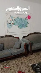  5 طقم كنب خشب زان8مقاعد
