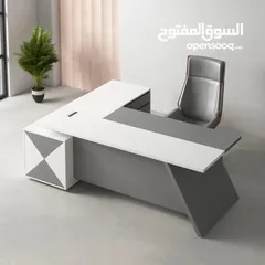  1 مكتب مدير 180سم مع طاولة وسط هدية توصيل مجاني داخل عمان متوفر عدة الوان حسب الطلب