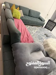  3 طقم كنب عدد 8 مقاعد مستعمل ب