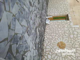  18 ابو يوسف  لاكفاة اعمل الحجر الصناعي   •شحف الجدران •شحف الارضيات بلاط • قصره