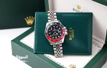  18 رولكس رجالي مكفول وتوصيل مجانا ومعها علبة وكيس مجانا