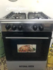  1 Medium size stove With Oven  Works very well. Good for small family