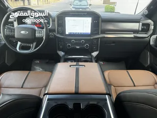  2 ford f150 platinum 2022 hybrid 3500 cc powerboost  بلاتينيوم لون كحلي و داخلية مميزة لون كاميل