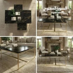  1 طاولة وسطية رخامية فاخرة