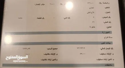  1 رخصة قاعة احتفالات للبيع