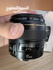  4 عدسة 85mm f1.8 canon ولا خدش في حاله جيدة جذًا لممتازة