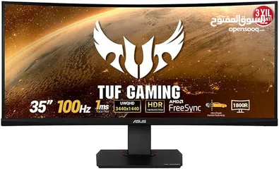  1 شاشة العاب 35 انش منحنيه ASUS