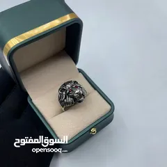  2 خاتم وجه الأسد بتصميم فخم