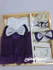  2 فستان بيبي مميز متوفر بعدة الوان من عمر 0ل12 شهر