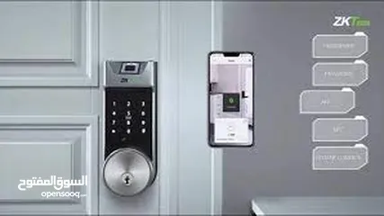  3 قفل ذكي  مناسب لجميع الابواب   Smart Lock  ZKTeco AL40B يعمل عن طريق البصمة