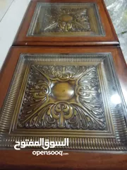  7 طاولات وسط خشب زان ثقيل محفورة استعمال بسيط