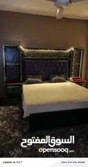  1 غرفه نوم ماستر تفصيل خشب لاتيه خزانه + تواليت + تخت + كمدينات كامله بدون الفرشه