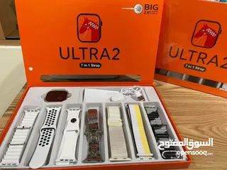  12 ساعة وحدة... و7 إطلالات! عرض جديد ولا أروع!  ساعة ذكية( ULTRA 2( 7 in 1 strap