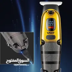  10 ماكينه حلاقه VGR زيرو شحن و شاشه و 3 امشاط حلاقة شعر الراس و اللحيه قص شعر الراس و اللحيه رجالي