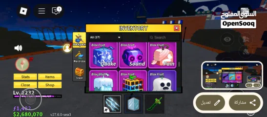  8 حساب بلوكس فروت للبيع و فيه اشياء في ماب المزرعة  فيه دبل موني و دبل ماستري و دارك بليد و دبل مساحة4