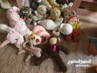 3 العاب اطفال محشوه للزينه واللعب بحاله جيده جدا  للبيع مجموعه او كامله