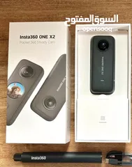  1 Insta360 x2 360 with memory card and stick like a new