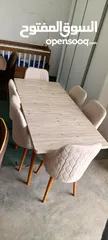  1 طاولات طاولة سفرة صناعة تركيا مع 6 كراسي