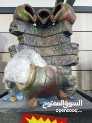  17 منظر ديكور نوافير شلال نافوره مع   كرستاله دواره  مضيئه