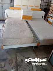  2 غرفه شباب خزانه 4ظرفات+تختين +مكتب مع مكتبه+كومدينا