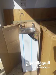  1 مبرد ماء ستانلس ستيل كامل فرنسي أصلي حنفيه كبس وحنفية قصبة