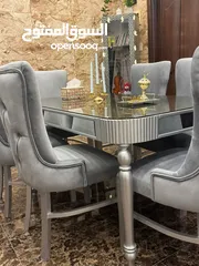  1 طاولة سفرة 8 مقاعد سكني