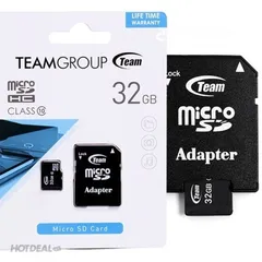  1 SD card TEAM GROUP 32 GB اس دي كارد 32 جيجا لتخزين معلومات امن من تيم جروب