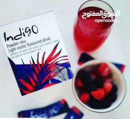  1 مشروب Indigo طبيعي غني بالمكونات النباتية  Indigo مشروب نباتي لتعزيز النشاط  مشروب صحي بنكهة طبيعية