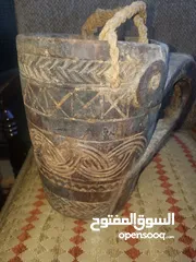  2 مكيال من خشب الجوز عمل يدوي قديم جدا