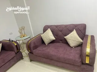  3 طقم كنب 7 مقاعد مع طاولات مع برداية وكالة
