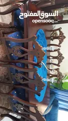  1 طاوله سفره مع فضيه ثقيله جدا وكبيره