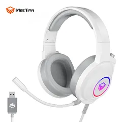  12 Meetion HP012 RGB 7.1 Virtual Surround Sound Gaming Headset USB سماعات جينمغ العاب