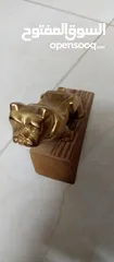 3 مجسم بول دوق ذهبي bulldog gold  شعار بولدوغ الذهبي معدن صب ذهبي