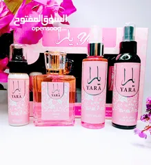  1 للعطر لغة خاصة تربك القلب أحيانًا * عطر يارا 100 مل * عطر شعر يارا   * سبلاش يارا  * لوشن يا